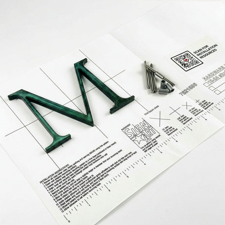 Verde Patina Bronze Sign Letters & Numbers