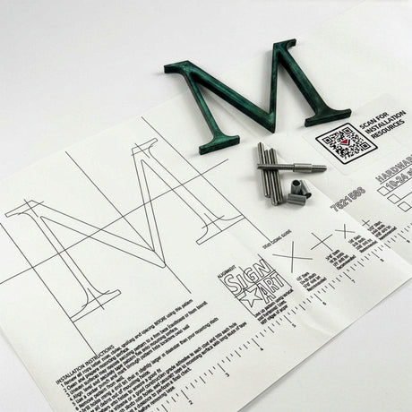 Verde Patina Bronze Sign Letters & Numbers