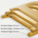 Comparison of polished and brushed face and side finishes for solid bronze division 10 architectural sign letters