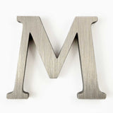 Flat Cast Brushed Aluminum Sign Letters