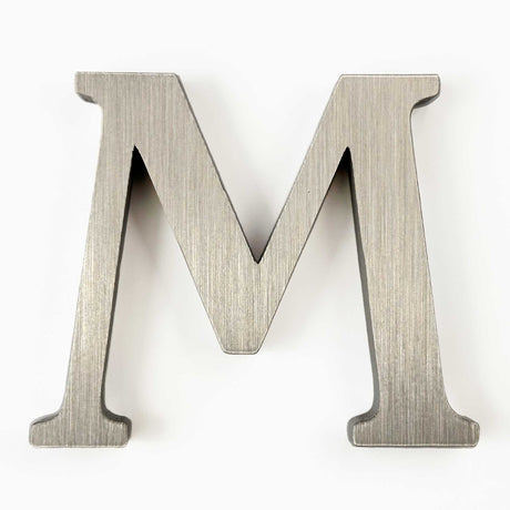 Flat Cast Brushed Aluminum Sign Letters