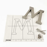 Flat Cast Brushed Aluminum Sign Letters