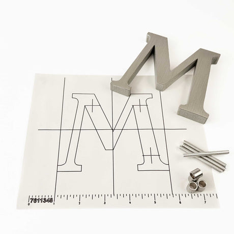 Flat Cast Brushed Aluminum Sign Letters