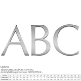 Flat Cast Brushed Aluminum Sign Letters