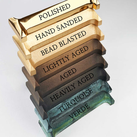 Verde Patina Prismatic Cast Bronze Sign Letters & Numbers