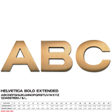 Flat Cast Brushed Bronze Sign Letters