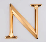 Polished Prismatic Cast Bronze Sign Letters & Numbers Gemini