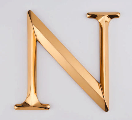 Polished Prismatic Cast Bronze Sign Letters & Numbers Gemini