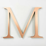 Vertically brushed solid copper division 10 architectural sign letter 