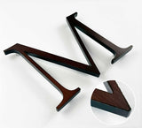 Dark alt oxidized solid copper division 10 architectural sign letter with finish closeup