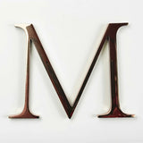 Polished solid copper division 10 architectural sign letter 