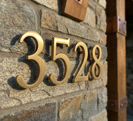 Brushed Bronze Sign Letters & Numbers