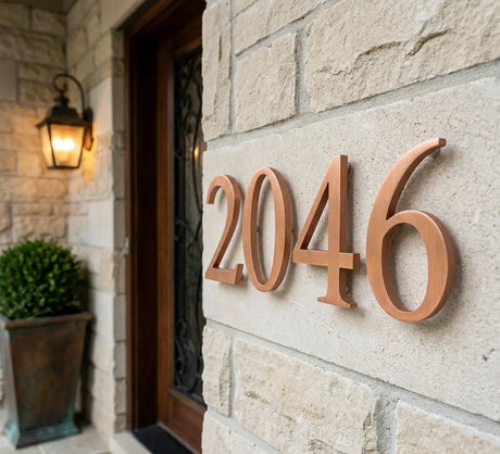 Brushed Copper Sign Letters & Numbers