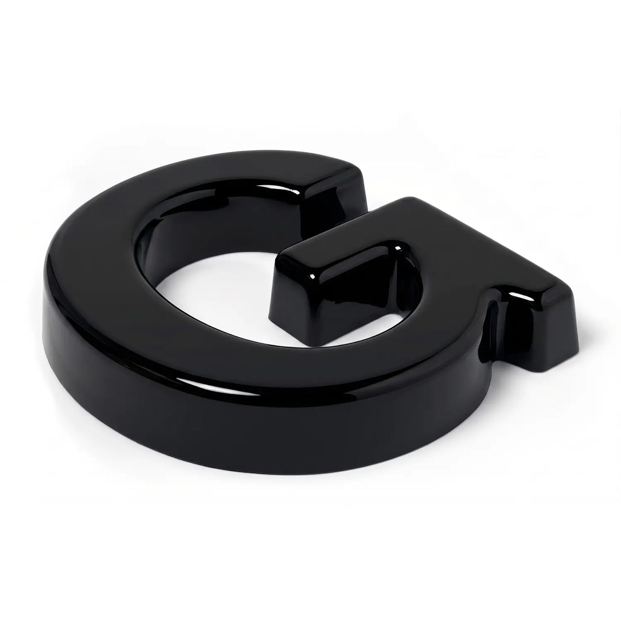 Black pigmented formed plastic sign letter