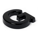 Black pigmented formed plastic sign letter