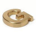 Metallic gold pigmented formed plastic sign letter