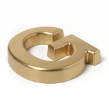 Metallic gold pigmented formed plastic sign letter