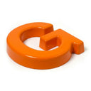 Orange pigmented formed plastic sign letter
