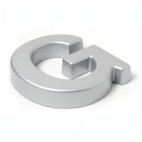 Metallic silver pigmented formed plastic sign letter