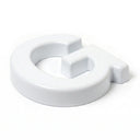 White pigmented formed plastic sign letter