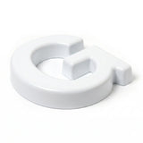 White pigmented formed plastic sign letter