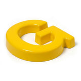 Yellow pigmented formed plastic sign letter