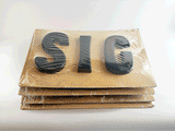 Formed plastic sign letter animation showing packaging, mounting template, and hardware