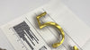 Random arch brushed solid brass division 10 architectural sign letters on a mounting template
