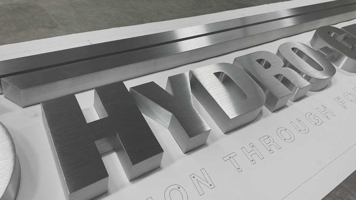 Brushed Aluminum Channel Letters & Numbers