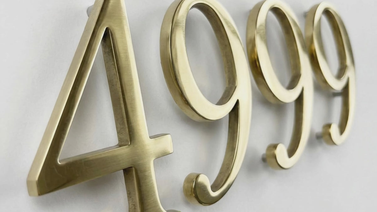 Polished Brass Sign Letters & Numbers