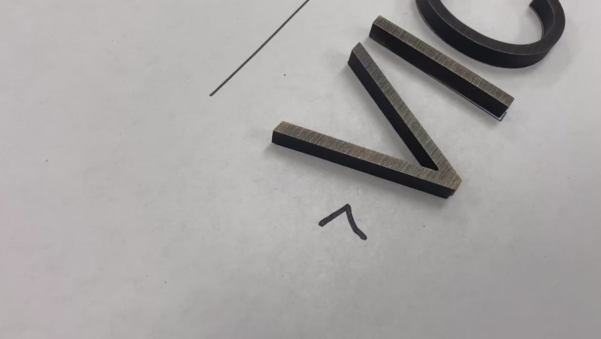 Aged Brass Sign Letters & Numbers