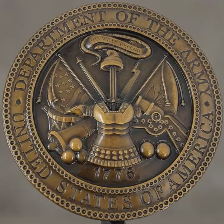 Solid Bronze US Department of the Army Seal