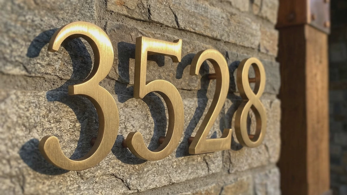 Brushed Bronze Sign Letters & Numbers