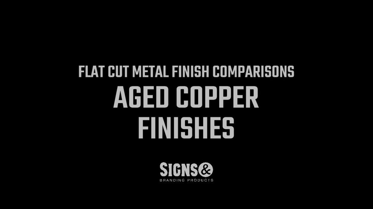360 degree video of aged copper finishes ranging from light, to medium, to dark.