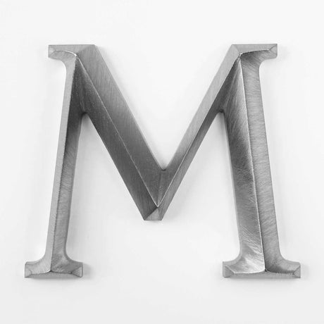 Hand Sanded Prismatic Cast Aluminum Sign Letters & Numbers