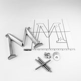 Hand Sanded Prismatic Cast Aluminum Sign Letters & Numbers