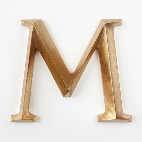 Hand Sanded Prismatic Cast Bronze Sign Letters & Numbers