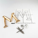 Hand Sanded Prismatic Cast Bronze Sign Letters & Numbers