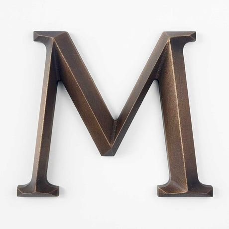 Lightly Aged Prismatic Cast Bronze Sign Letters & Numbers