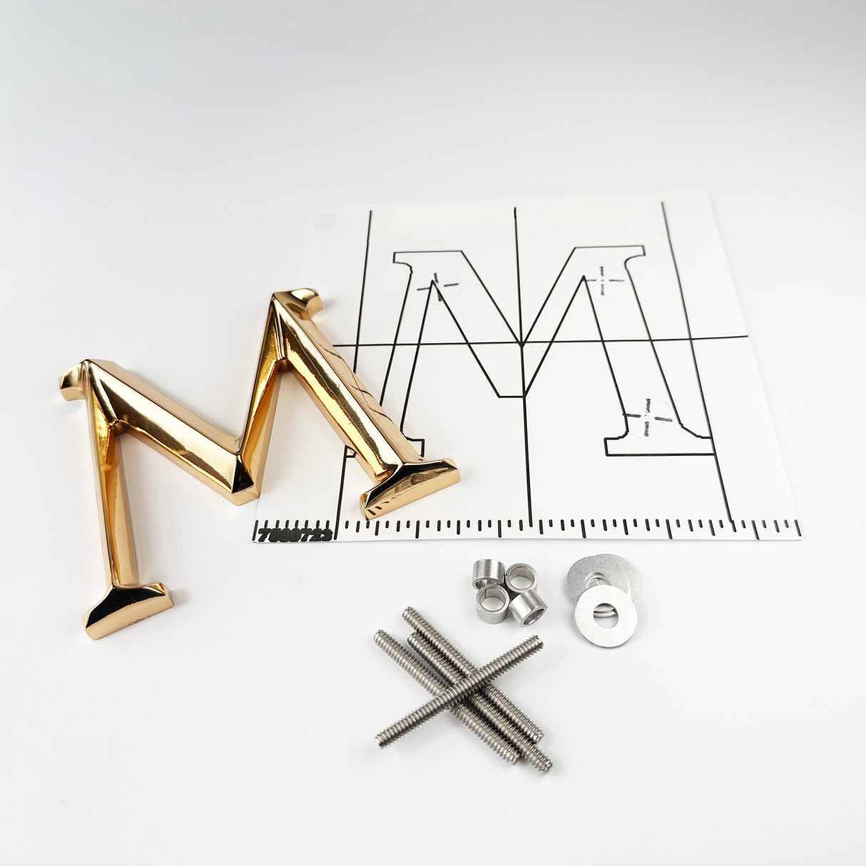 Polished Prismatic Cast Bronze Sign Letters & Numbers