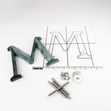 Turquoise Patina Prismatic Cast Bronze Sign Letters & Numbers