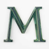 Verde Patina Prismatic Cast Bronze Sign Letters & Numbers