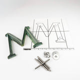 Verde Patina Prismatic Cast Bronze Sign Letters & Numbers