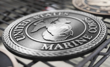 Solid cast division 10 BAA & BABA certified architectural aluminum US Marines Corps seal