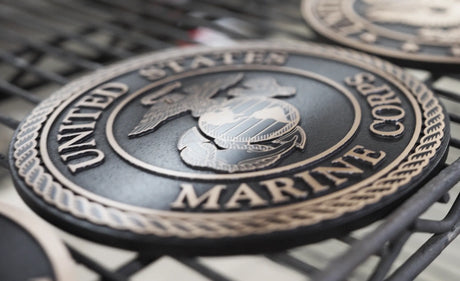 Solid cast division 10 BAA & BABA certified architectural bronze US Marine Corps seal
