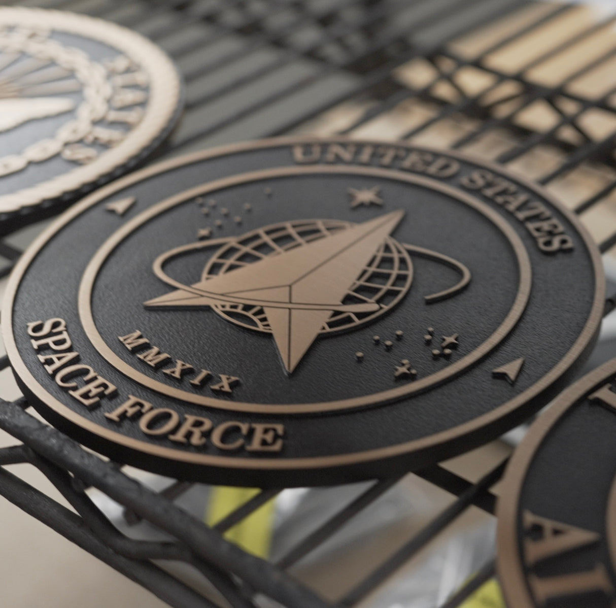Solid cast division 10 BAA & BABA certified architectural bronze US Space Force seal
