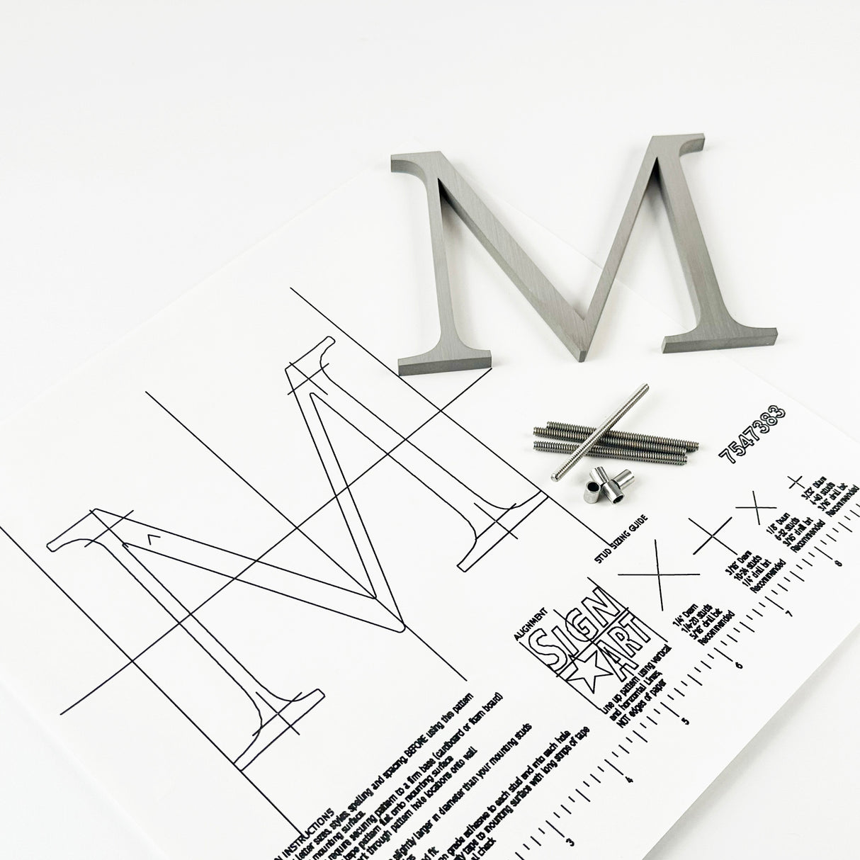 Brushed 316 Stainless Steel Sign Letters & Numbers