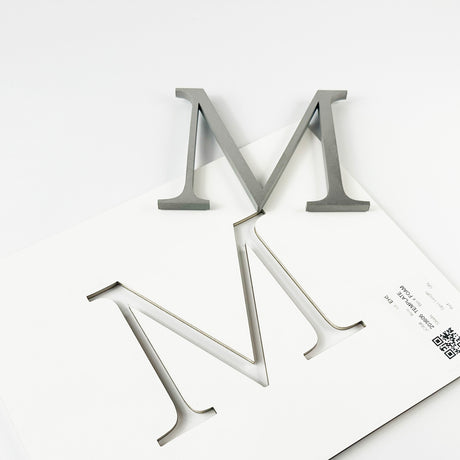 Orbital Brushed Stainless Steel Sign Letters & Numbers