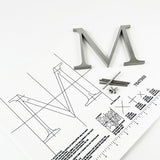 Orbital Brushed Stainless Steel Sign Letters & Numbers