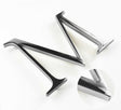 Polished solid 316 stainless steel division 10 architectural sign letter